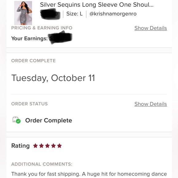 Silver Sequins Long Sleeve One Shoulder Bodycon Mini Dress - Picture 3 of 15